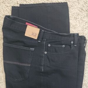 X2 Men's Dark Black Jeans